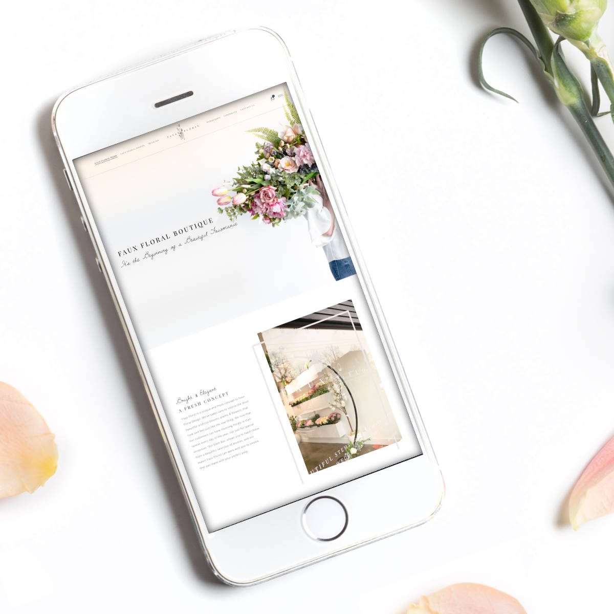 Oliver-Spence-Creative Website Design Faux Floral